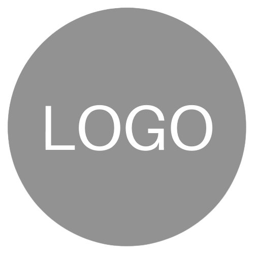 A grey circle with LOGO written within